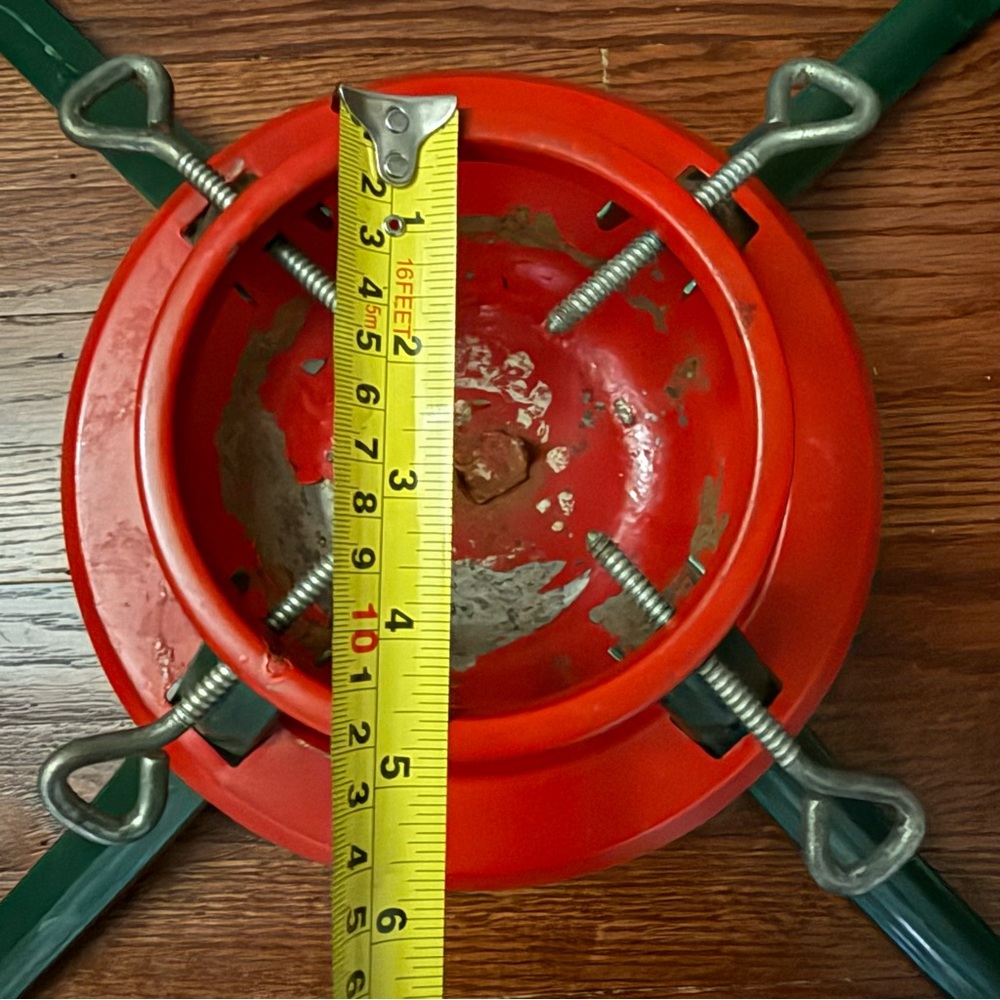 VTG MCM Real Christmas Tree Stand 4” Red Green National Machine Products Canada - Picture 15 of 17